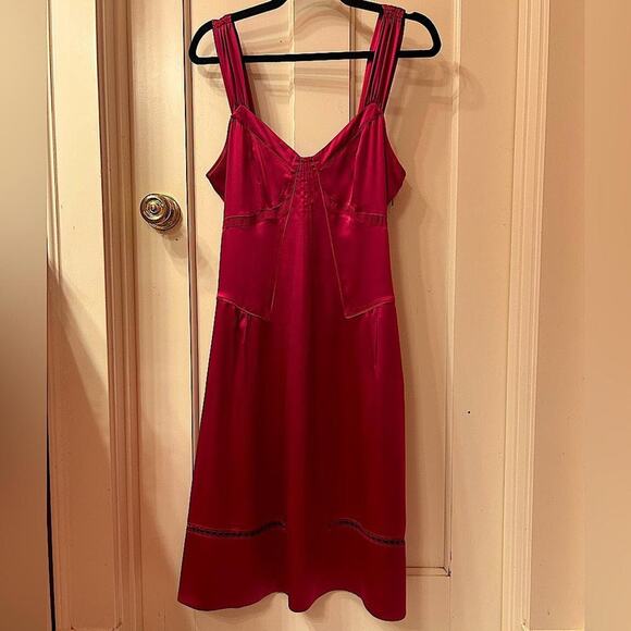 Vintage Marc Jacobs Magenta Slip Dress - 2004 spring/summer sweetheart neckline - Picture 1 of 8